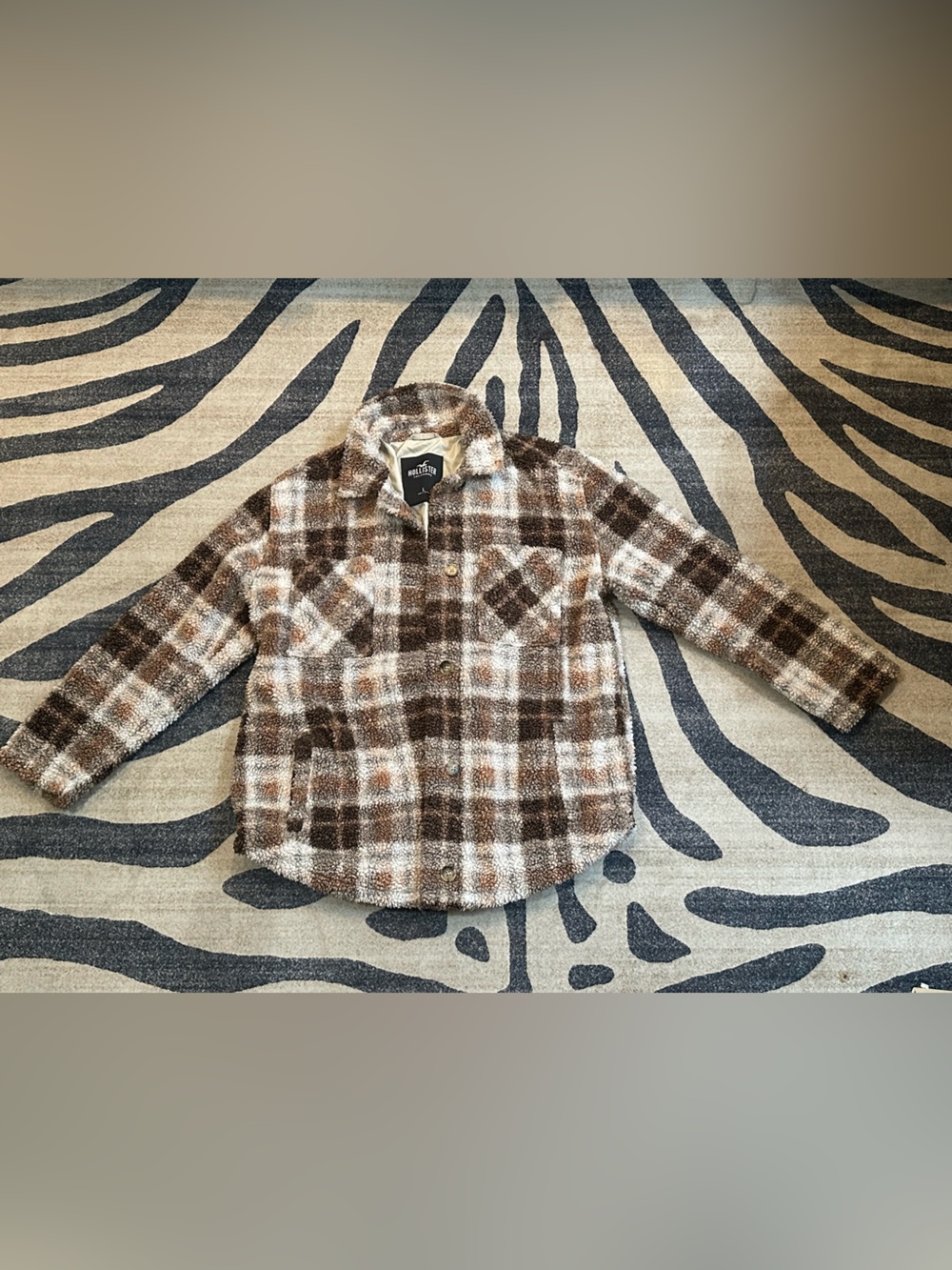 Hollister Plaid Sherpa Jacket